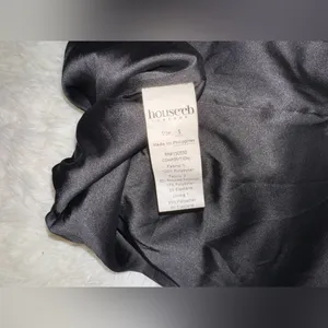 New HOUSE OF CB PERSEPHONE Black satin Strapless Dress Size S thumbnail 9