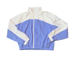 Beyond Yoga Windbreaker Jacket Light Blue and White NEW thumbnail 1