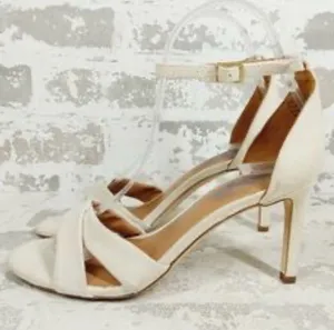 Nordstrom Rack Women’s Ivory Ankle-Strap Stiletto Heels thumbnail 1