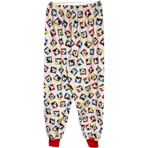 Mickey Unlimited Cotton Vintage 90s Pajama Lounge Set White Red Medium thumbnail 7