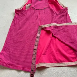 Lululemon Hot Pink Racerback Tank Top Size 6 | Built-In Bra Mesh Back Activewear thumbnail 6