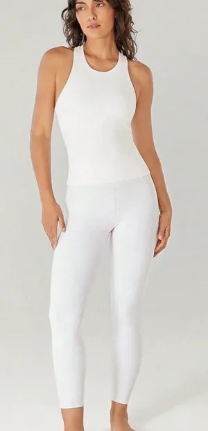Glowmode FeatherFit™ Routine Round Neck Racerback Tank White Large NWT thumbnail 1