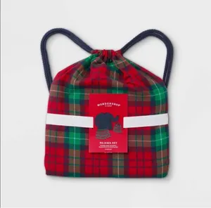 wondershop women's plaid 3pc backpack and pajama set thumbnail 4