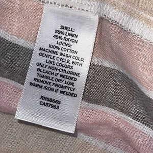 Caslon Womens Striped Square Neck Linen Blend‎ Maxi Dress Pink Cabana Medium NWT thumbnail 11