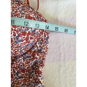 American Rag Floral Adj Straps Mini Sundress Size M Halter Crochet Molded Cups thumbnail 7