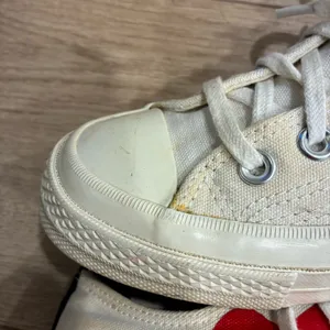 Converse x Comme Des Garcons PLAY Cream Low Top Sneakers Size 5 Men’s/Women’s 7 thumbnail 6