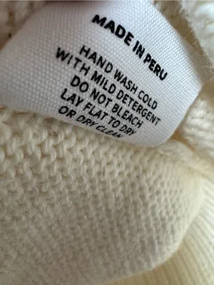 Lingua Franca Whoopsie Daisy Knit Pullover Crewneck Sweater Beige Small READ thumbnail 12