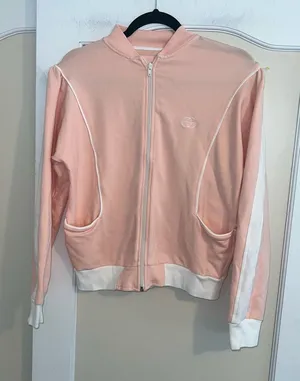 Vintage Stussy Y2K Baby Pink Full Zip Lightweight Jacket Size: Large thumbnail 1