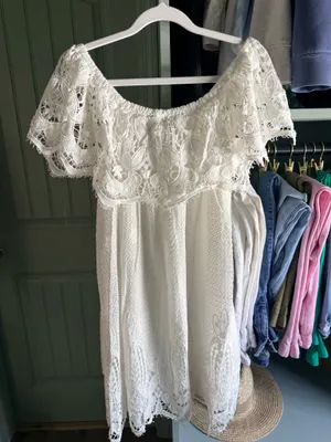 Tuckernuck Avalon White Lace Mini Dress thumbnail 3