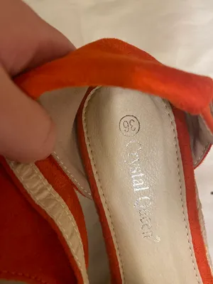 Orange platform sandals Size 6 thumbnail 4