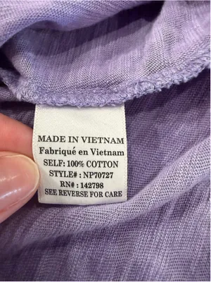 NeWViV Lavender Mineral Wash Knit Romper S 100% Cotton Raw Seam Keyhole Pocket thumbnail 8