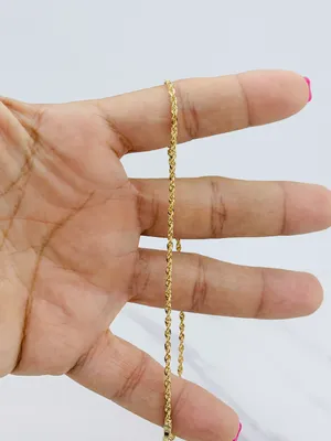 ❤️ Real 10k Gold Ankle Bracelet Rope 10” ❤ thumbnail 3
