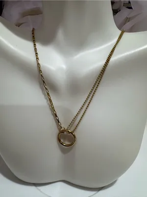 Round Pendant Stainless Steel Necklace thumbnail 2