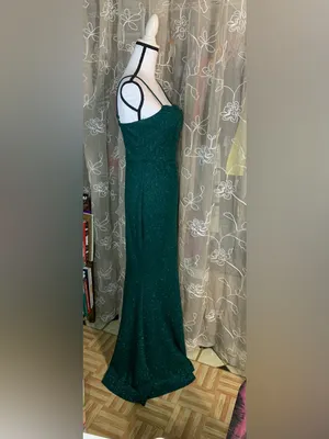 Windsor Emerald Green Glitter Mermaid Dress thumbnail 5