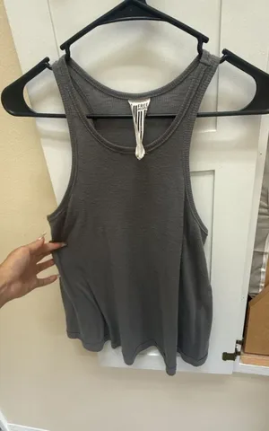 Free People Ribbed Racerback Tank Top Size S/P thumbnail 1