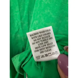 Very J Mineral Washed Green Cotton Romper Mini Dress Small thumbnail 9