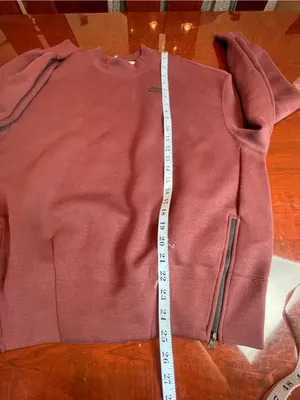 Nike Sportswear Tech Fleece Style Crewneck Sweatshirt Maroon Burgundy Sz S thumbnail 9