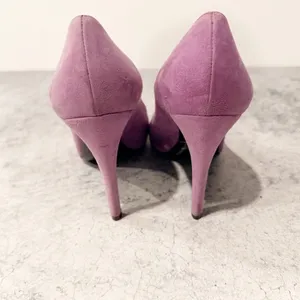 Giorgio Armani Suede Purple Suede‎ High Heels asymmetrical pointed Pump Size 40 thumbnail 7