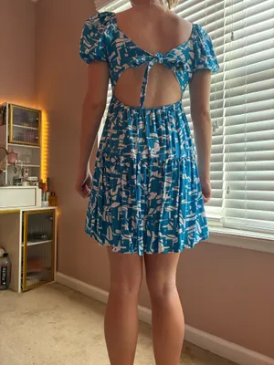 Japna Blue and white dress thumbnail 2