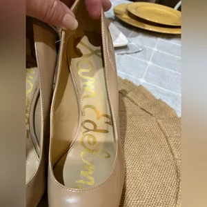 Sam Edelman Patent Nude Pointed Toe Pumps Heels Sz 7.5 thumbnail 6