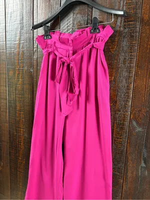 Lucy Paris High-Rise Paperbag Wide-Leg Pants - XS thumbnail 3