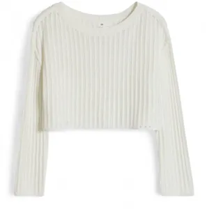 ❣️BP Cotton Cropped Sweater in Ivory Size Small thumbnail 1