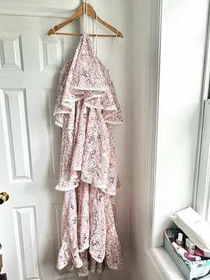 Elliatt Valencia Lace Tiered Halter Maxi Dress thumbnail 8