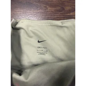 Nike Dri-FIT Women's High Rise Biker Shorts Sage Green Size Large L thumbnail 2