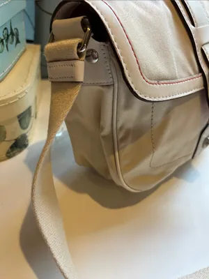 Coach Vintage y2k Hampton cream bone crossbody tote hang tag F10707 old money thumbnail 4