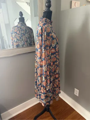 Harper Rose Sky Captain Balloon Sleeve Mockneck Trapeze Dress Victorian 14 thumbnail 5