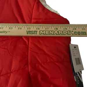 NBA Bulls Red Puffer Sherpa Vest Reversible Womens Small Full Zip‎ Sleeveless thumbnail 6