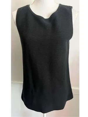 Talbots • Black Ribbed Sleeveless Women's Tank Top thumbnail 1