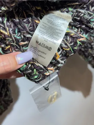 NWT Free People Multicolor Speckled Chunky Button Flea Market Cardigan Size M thumbnail 9