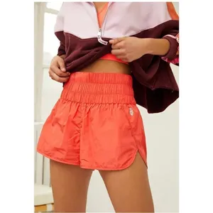 Free People FP Movement The Way Home Shorts Orange/Burning Up Size Small thumbnail 2