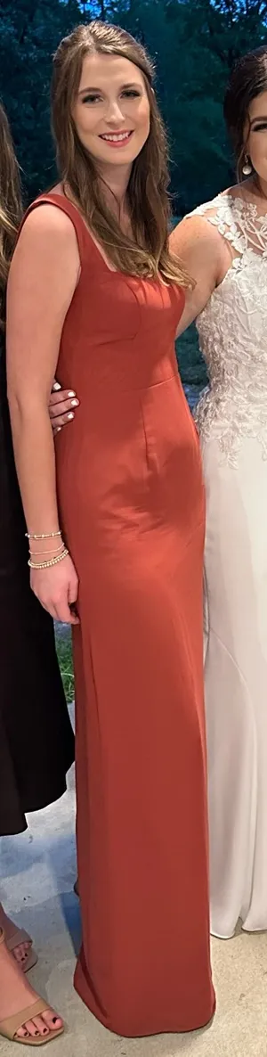 Azazie Terracotta Dress thumbnail 2