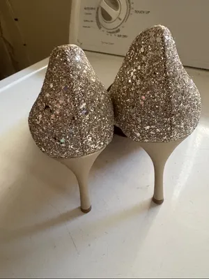 Black and Silver Glitter Pointed-Toe Pumps by size 10 new 4 inchs thumbnail 8