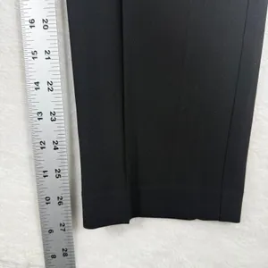 Alice + Olivia‎ Black High Rise Pleated Straight Leg Trousers Back Zip Career 4 thumbnail 5