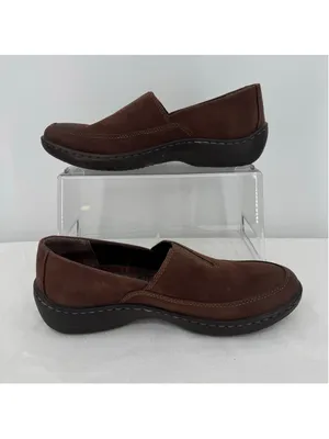Born Brown Loafers Genuine Leather Slip On Hand Crafted Cushioned Comfort Sz 7M thumbnail 6