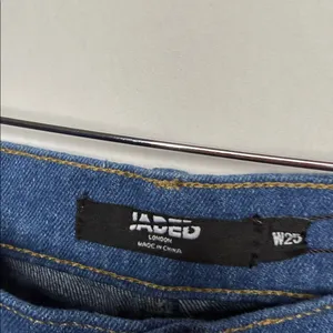 NWT Jaded London two tone layered denim boyfriend fit ripped jeans sz 25 thumbnail 5
