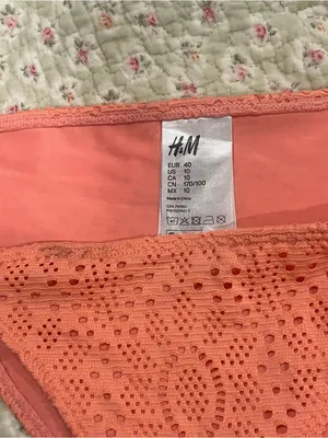 H&M Coral Crochet Tie-Side Bikini Set thumbnail 3