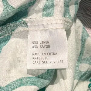 NWT Linen Blend‎ Pants Pull On High Rise Crop Tropical White Green Panama Jack S thumbnail 4