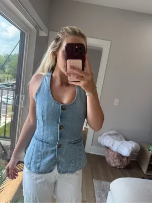 Madewell denim vest top 4 NWT thumbnail 4