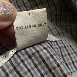 Vintage blue plaid long cotton blend trench coat, size medium thumbnail 6