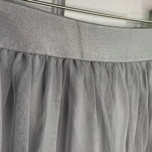 Lauren Conrad Dress Up Shop Flint Gray Ruffle Tulle skirt New w Tag W-381 Sz S thumbnail 2