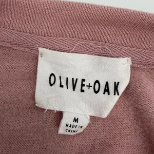 Olive + Oak Top Womens M Dusty Rose Mauve Knit Long Sleeve Crewneck Relaxed READ thumbnail 3