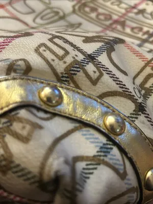 Coach Heritage Limited Edition Gold Graffiti Tattersall Tote F13188 16” x 13” XL thumbnail 10