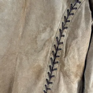 Vintage Wilsons Leather Maxima Brown Suede Trench Coat with Braided Accents thumbnail 13