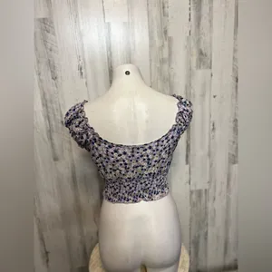 Floral crop top Purple Size XS thumbnail 3
