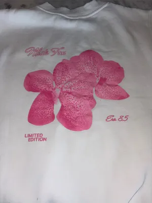 White Fox Boutique White Crewneck Sweatshirt with Pink Logo thumbnail 5