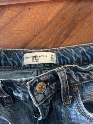 Abercrombie & Fitch The Loose High Rise Blue Denim Jeans Size 24 thumbnail 5